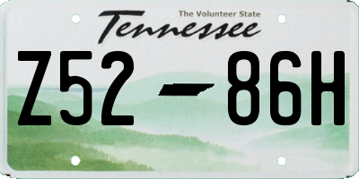 TN license plate Z5286H