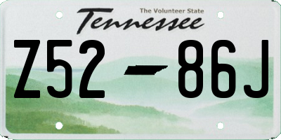 TN license plate Z5286J