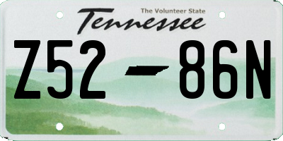 TN license plate Z5286N