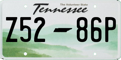 TN license plate Z5286P