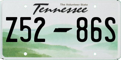 TN license plate Z5286S