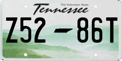 TN license plate Z5286T