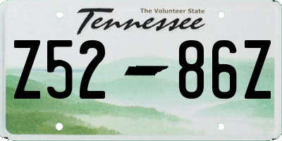 TN license plate Z5286Z