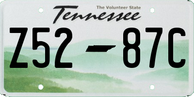 TN license plate Z5287C