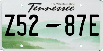 TN license plate Z5287E