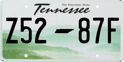 TN license plate Z5287F