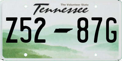 TN license plate Z5287G