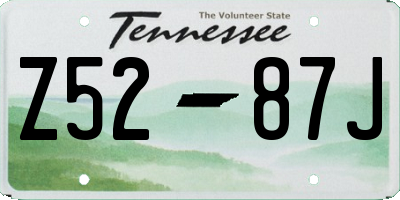 TN license plate Z5287J