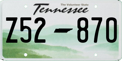 TN license plate Z5287O