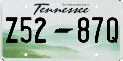 TN license plate Z5287Q