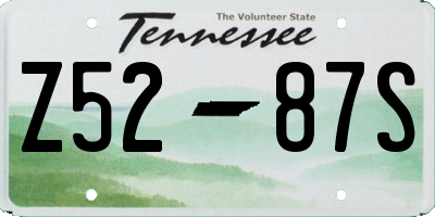 TN license plate Z5287S