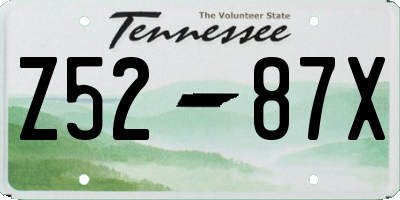 TN license plate Z5287X