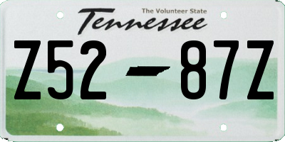 TN license plate Z5287Z