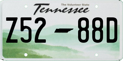 TN license plate Z5288D