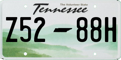 TN license plate Z5288H