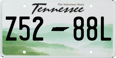 TN license plate Z5288L