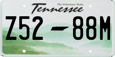 TN license plate Z5288M