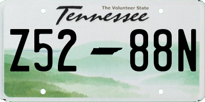 TN license plate Z5288N