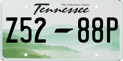 TN license plate Z5288P