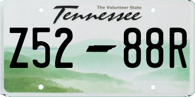 TN license plate Z5288R