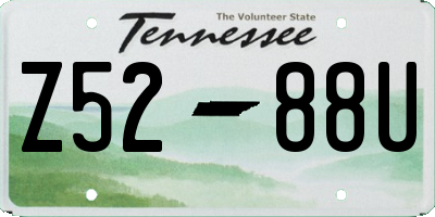 TN license plate Z5288U