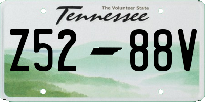 TN license plate Z5288V