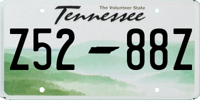 TN license plate Z5288Z