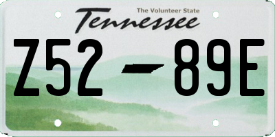 TN license plate Z5289E