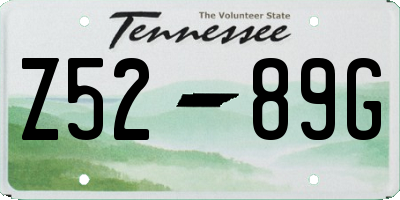 TN license plate Z5289G