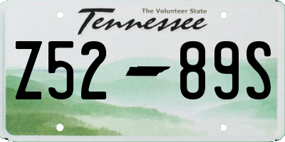TN license plate Z5289S