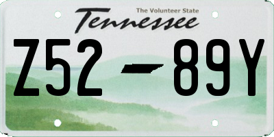 TN license plate Z5289Y