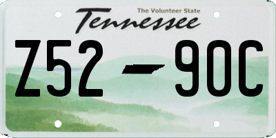 TN license plate Z5290C