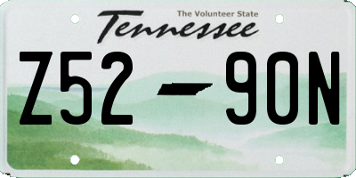 TN license plate Z5290N