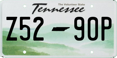 TN license plate Z5290P