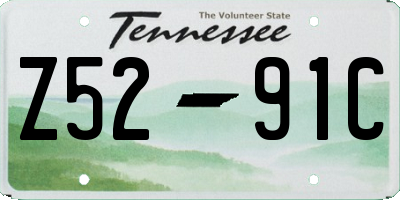 TN license plate Z5291C