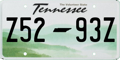 TN license plate Z5293Z