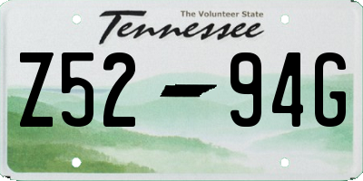 TN license plate Z5294G