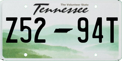 TN license plate Z5294T