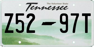 TN license plate Z5297T