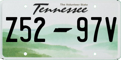 TN license plate Z5297V