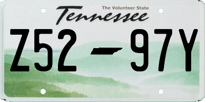 TN license plate Z5297Y