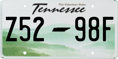 TN license plate Z5298F