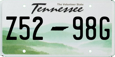TN license plate Z5298G