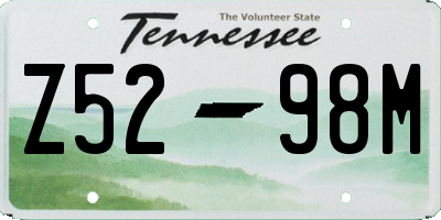 TN license plate Z5298M