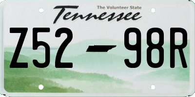 TN license plate Z5298R
