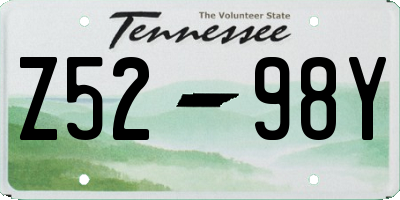 TN license plate Z5298Y