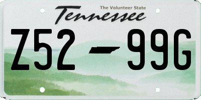 TN license plate Z5299G