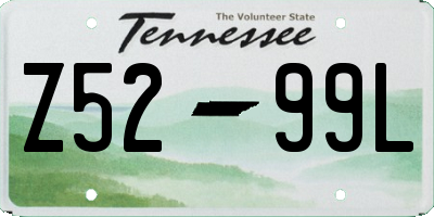TN license plate Z5299L