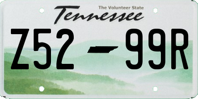 TN license plate Z5299R
