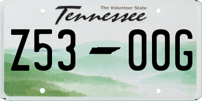 TN license plate Z5300G